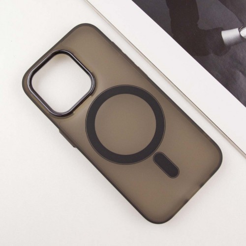 Чехол TPU+PC Lily с MagSafe для Apple iPhone 12 Pro Max (6.7") тёмно-серый