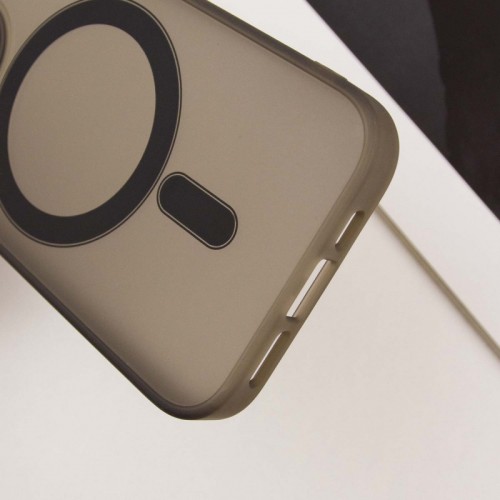 Чехол TPU+PC Lily с MagSafe для Apple iPhone 12 Pro Max (6.7") тёмно-серый