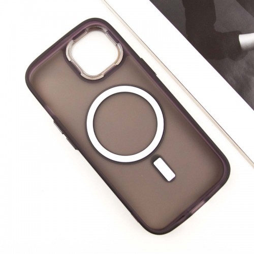 Чехол TPU+PC Lily с MagSafe для Apple iPhone 14 (6.1") Тёмно-фиолетовый