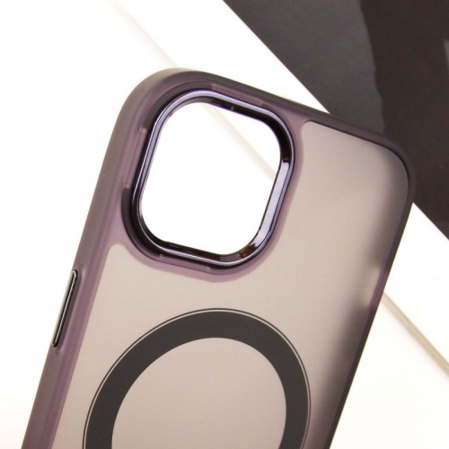Чехол TPU+PC Lily с MagSafe для Apple iPhone 14 (6.1") Тёмно-фиолетовый