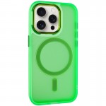Чехол TPU+PC Lily с MagSafe для Apple iPhone 14 Pro Max (6,7") неоново-зелёный