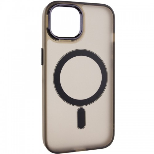 Чехол TPU+PC Lily с MagSafe для Apple iPhone 15 (6,1") тёмно-серый