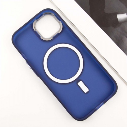 Чехол TPU+PC Lily с MagSafe для Apple iPhone 15 (6.1") Тёмно-синий