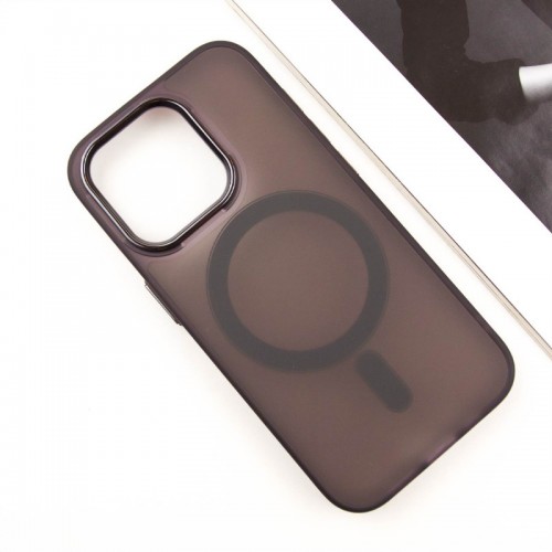 Чехол TPU+PC Lily с MagSafe для Apple iPhone 15 Pro (6.1") Тёмно-фиолетовый