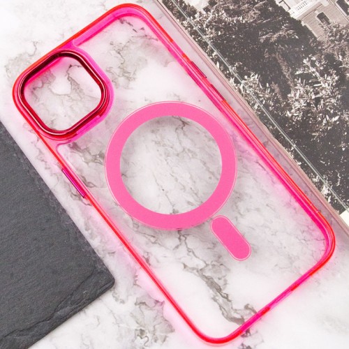Чохол TPU Iris with MagSafe для Apple iPhone 15 (6.1") Малиновий