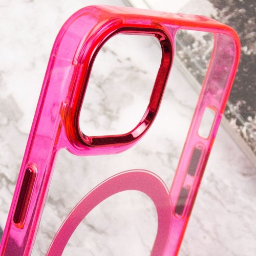 Чохол TPU Iris with MagSafe для Apple iPhone 15 (6.1") Малиновий