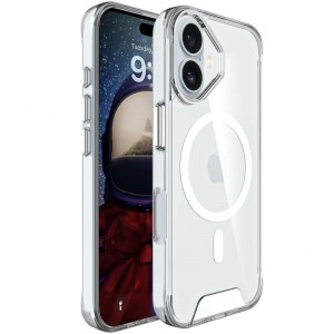 Чохол TPU Space Case with MagSafe для Apple iPhone 16 (6.1") Прозорий