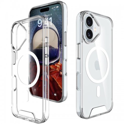 Чохол TPU Space Case with MagSafe для Apple iPhone 16 (6.1") Прозорий