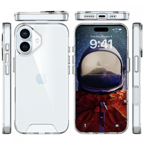 Чохол TPU Space Case transparent для Apple iPhone 16 Plus (6.7") Прозорий
