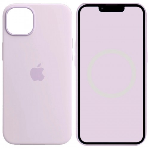 Чехол Silicone case (AAA) with Magsafe and Animation для Apple iPhone 14 (6.1") Сиреневый / Lilac