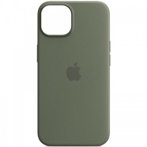 Чехол Silicone case (AAA) with Magsafe and Animation для Apple iPhone 14 (6.1") Зелёный / Olive