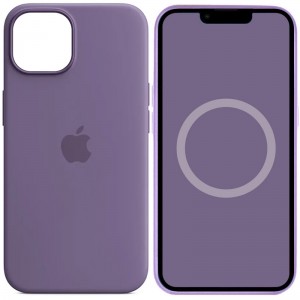 Чехол Silicone case (AAA) with Magsafe and Animation для Apple iPhone 14 (6.1") Фиолетовый / Iris