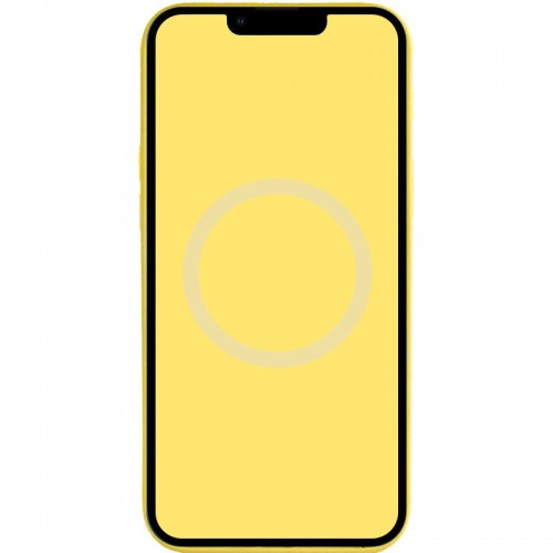 Чехол Silicone case (AAA) с Magsafe и анимацией для Apple iPhone 14 (6.1") Жёлтый / Canary Yellow