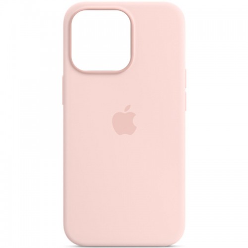 Чохол Silicone case (AAA) with Magsafe and Animation для Apple iPhone 14 Pro (6.1") Рожевий / Chalk Pink