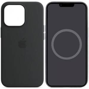 Чохол Silicone case (AAA) with Magsafe and Animation для Apple iPhone 14 Pro (6.1") Чорний / Midnight