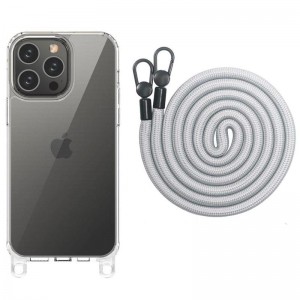 Чохол TPU Transparent with Straps для Apple iPhone 13 Pro Max (6.7") Grey