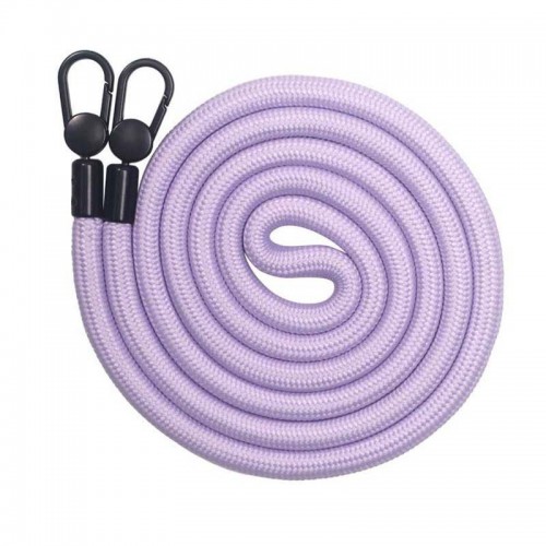 Чохол TPU Transparent with Straps для Apple iPhone 14 Pro Max (6.7") Light Purple