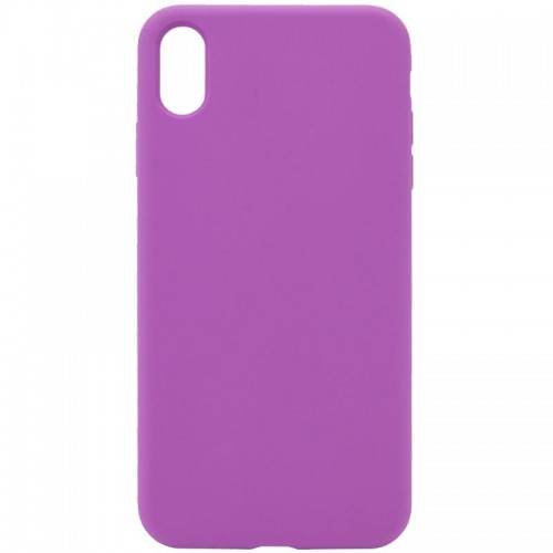 Чохол Silicone Case Full Protective (AA) NO LOGO для Apple iPhone X / XS (5.8") Фіолетовий / Grape