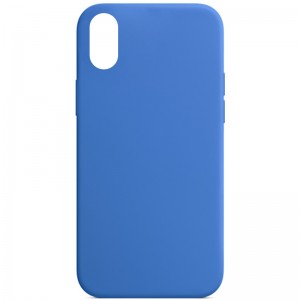 Чехол Silicone Case Full Protective (AA) NO LOGO для Apple iPhone XR (6.1") Синий / Capri Blue