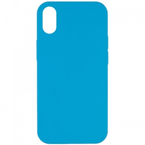 Чохол Silicone Case Full Protective (AA) NO LOGO для Apple iPhone XS Max (6.5") Блакитний / Blue