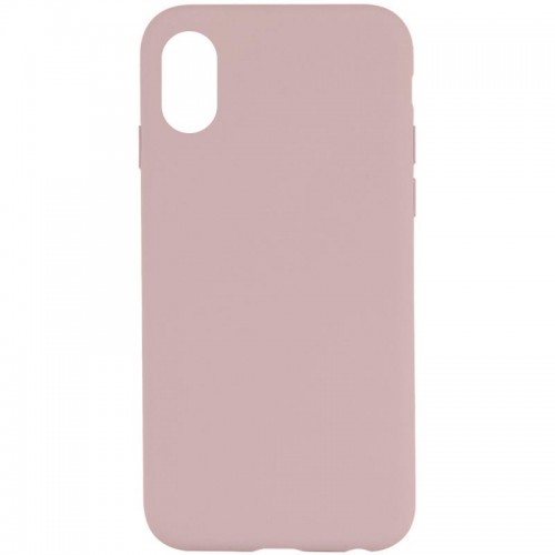 Чохол Silicone Case Full Protective (AA) NO LOGO для Apple iPhone XS Max (6.5") Рожевий / Chalk Pink
