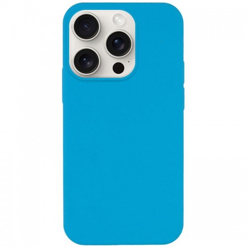 Чехол Silicone Case Full Protective (AA) NO LOGO для Apple iPhone 14 Pro Max (6.7") Голубой / Blue