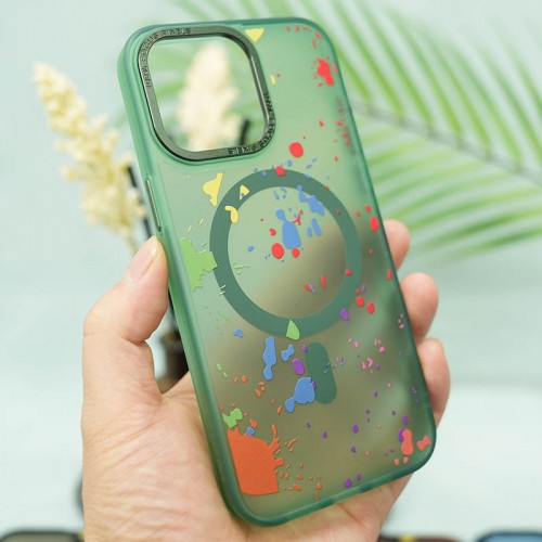 Чохол TPU+PC Flush with MagSafe для Apple iPhone 13 Pro Max (6.7") Dark green