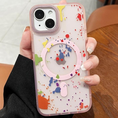 Чехол TPU+PC Flush с MagSafe для Apple iPhone 14 (6.1") Нежно-розовый