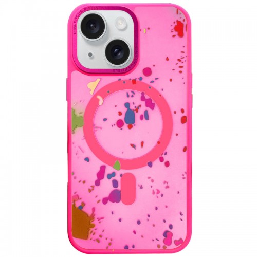 Чехол TPU+PC Flush с MagSafe для Apple iPhone 15 (6.1") Barbie Pink