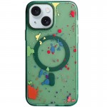 Чехол TPU+PC Flush с MagSafe для Apple iPhone 15 (6.1") Тёмно-зелёный