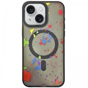 Чехол TPU+PC Flush с MagSafe для Apple iPhone 15 (6.1") титан чёрный