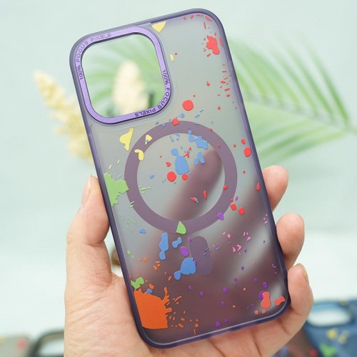 Чохол TPU+PC Flush with MagSafe для Apple iPhone 15 Pro (6.1") Dark purple