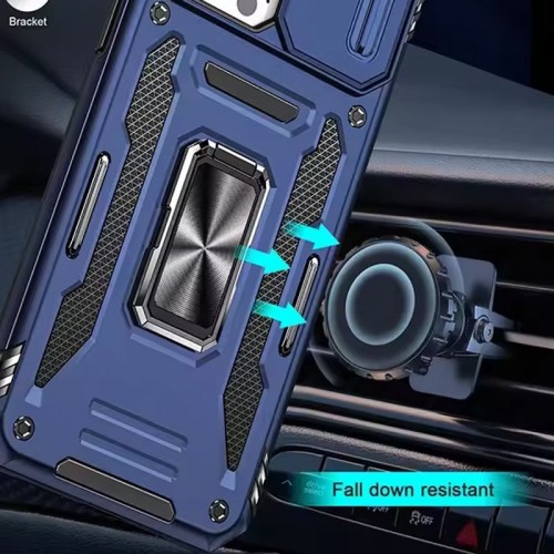 Ударостійкий чохол Camshield Army Ring для Apple iPhone 13 / 14 (6.1") Синій / Navy