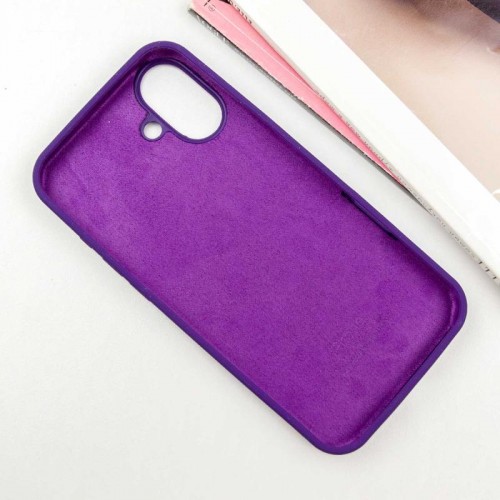 Чехол Silicone Case Full Protective (AA) для Apple iPhone 16 (6.1") Фиолетовый / Аметист