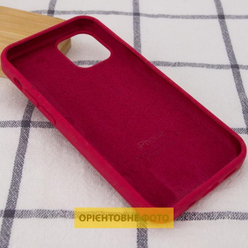 Чехол Silicone Case Full Protective (AA) для Apple iPhone 16 (6.1") Красный / Rose Red