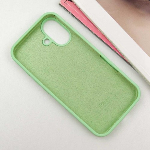 Чехол Silicone Case Full Protective (AA) для Apple iPhone 16 (6.1") Зелёный / Pistachio