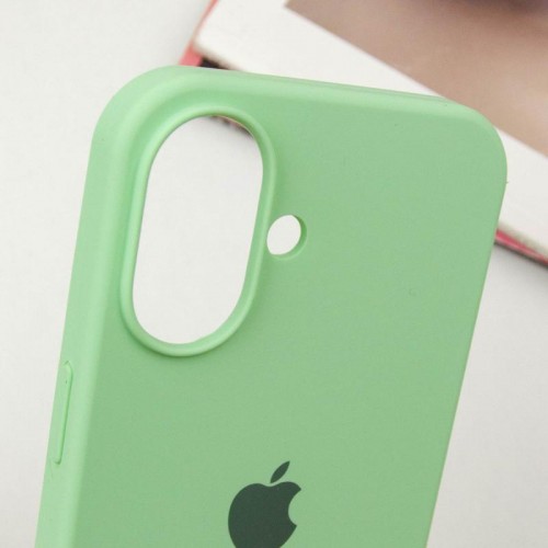 Чехол Silicone Case Full Protective (AA) для Apple iPhone 16 (6.1") Зелёный / Pistachio