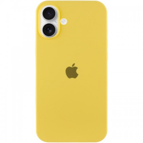 Чехол Silicone Case Full Protective (AA) для Apple iPhone 16 (6.1") Жёлтый / Yellow