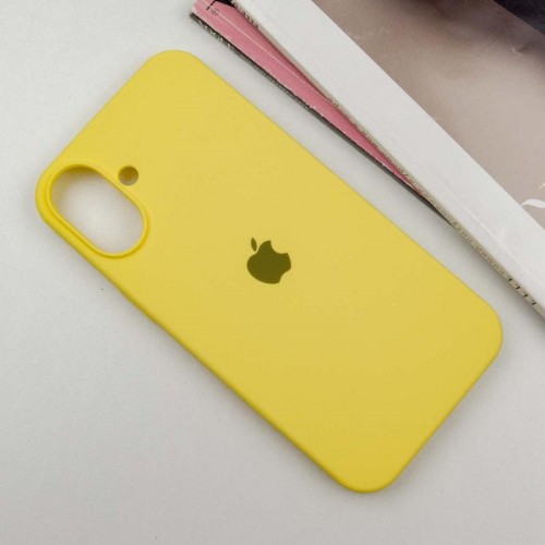 Чехол Silicone Case Full Protective (AA) для Apple iPhone 16 (6.1") Жёлтый / Yellow