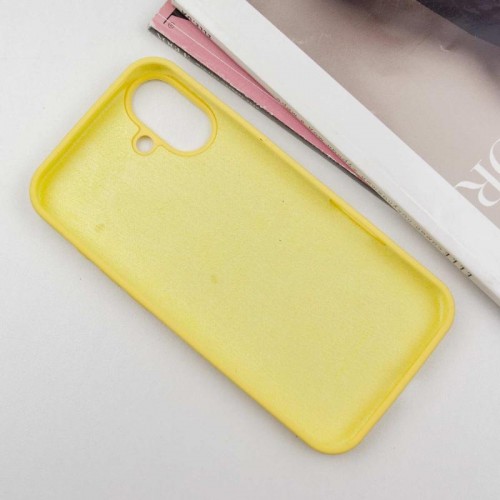 Чехол Silicone Case Full Protective (AA) для Apple iPhone 16 (6.1") Жёлтый / Yellow
