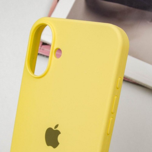 Чехол Silicone Case Full Protective (AA) для Apple iPhone 16 (6.1") Жёлтый / Yellow