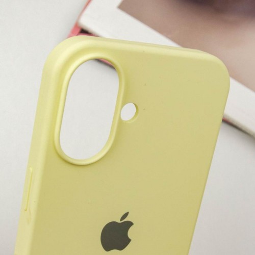 Чехол Silicone Case Full Protective (AA) для Apple iPhone 16 (6.1") Жёлтый / Mellow Yellow