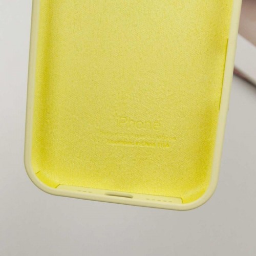 Чехол Silicone Case Full Protective (AA) для Apple iPhone 16 (6.1") Жёлтый / Mellow Yellow