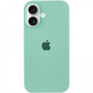 Чехол Silicone Case Full Protective (AA) для Apple iPhone 16 (6.1") Бирюзовый / Turquoise
