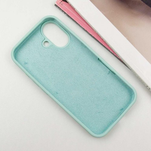 Чехол Silicone Case Full Protective (AA) для Apple iPhone 16 (6.1") Бирюзовый / Turquoise