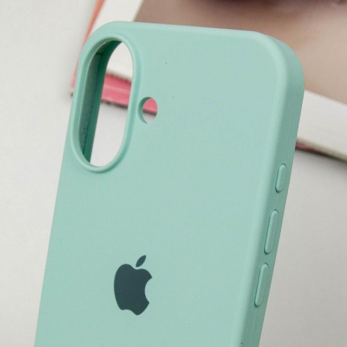 Чехол Silicone Case Full Protective (AA) для Apple iPhone 16 (6.1") Бирюзовый / Turquoise