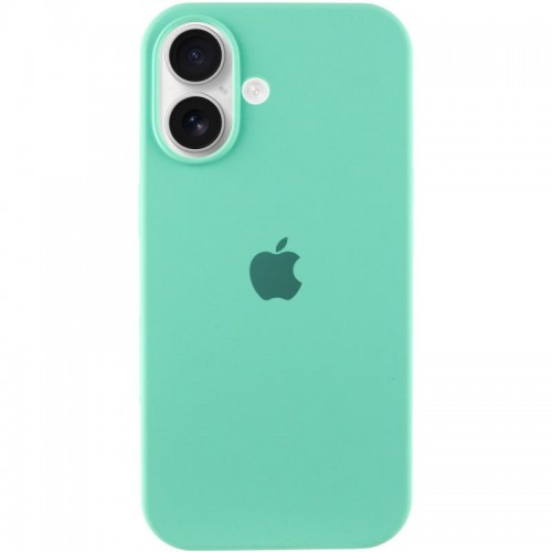 Чехол Silicone Case Full Protective (AA) для Apple iPhone 16 (6.1") Бирюзовый / Marine Green