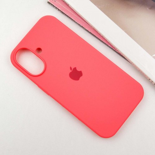 Чехол Silicone Case Full Protective (AA) для Apple iPhone 16 (6.1") Арбузный / Watermelon red