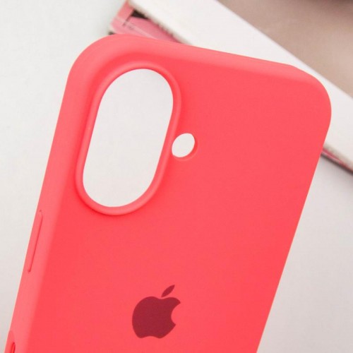 Чехол Silicone Case Full Protective (AA) для Apple iPhone 16 (6.1") Арбузный / Watermelon red