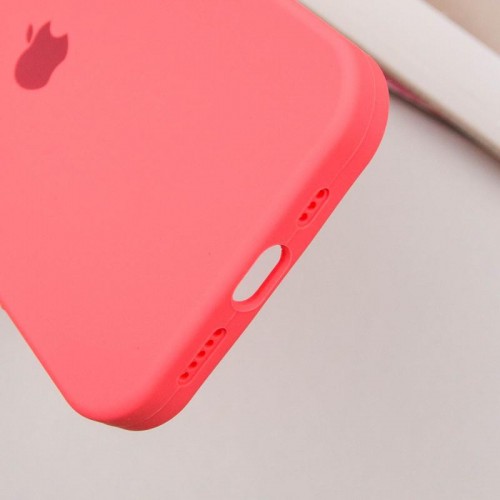 Чехол Silicone Case Full Protective (AA) для Apple iPhone 16 (6.1") Арбузный / Watermelon red